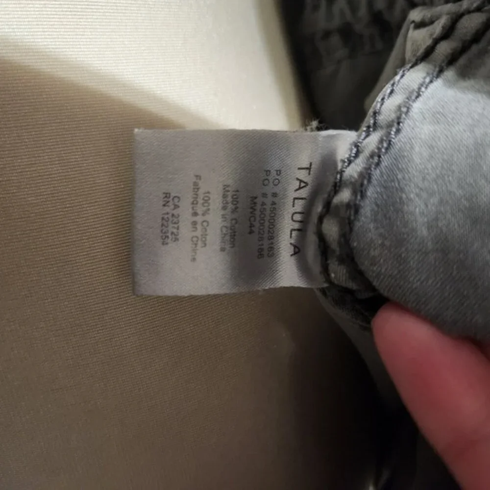 Talula Aritzia Grey Cotton Utility Field Jacket Hooded‎ Military Parka Medium